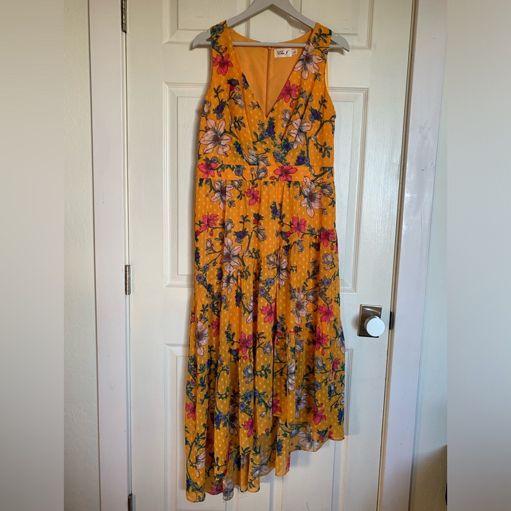 Yellow floral dress